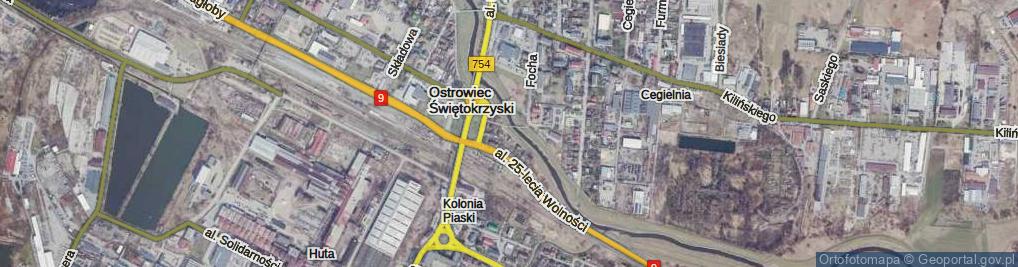 Zdjęcie satelitarne Kamienna ul.